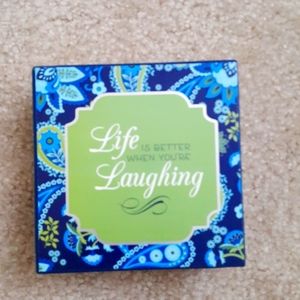 Inspirational wooden block sign